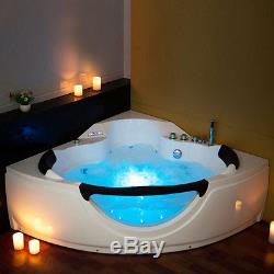 Whirlpool Spa Jacuzzi Corner Bath Shower Massage 2 person Double Bathtub N6166M