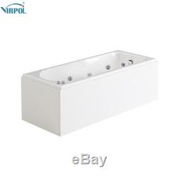 Whirlpool Straight bath 11Jets Massage White Acrylic 1Person Bathtub1700 S11