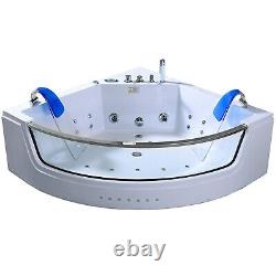 Whirlpool bathtub hot tub white 152 X 152 cm Double Pump 19 jets, Capri