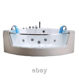 Whirlpool bathtub hot tub white 152 X 152 cm Double Pump 19 jets, Capri