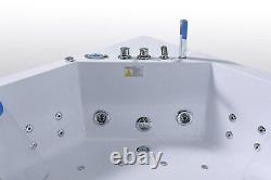 Whirlpool bathtub hot tub white 152 X 152 cm Double Pump 19 jets, Capri