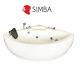 Whirlpool corner bath 135 x 135 cm, HOT BATH TUB Taps spa Model Dubai