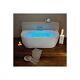 White Trojan Decadence Twin Ended 12 Jet Whirlpool Bath Chromotherapy Jacuzzi
