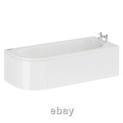 Wholesale Domestic Arc 1700mm x 750mm 6 Jet Chrome V-Tec Right Hand Curved Whirl