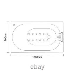 Wholesale Domestic Compact 1200mm x 700mm 12 Jet Chrome Easifit Single Ended Spa