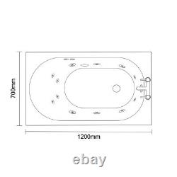 Wholesale Domestic Compact 1200mm x 700mm 12 Jet Chrome Flat Jet Single Ended Wh