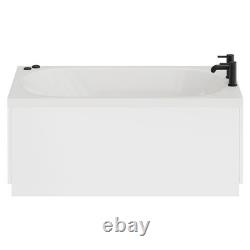 Wholesale Domestic Compact 1200mm x 700mm 6 Jet Matt Black V-Tec Single Ended Wh