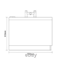 Wholesale Domestic Compact 1200mm x 700mm 6 Jet Matt Black V-Tec Single Ended Wh