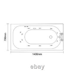 Wholesale Domestic Compact 1400mm x 700mm 12 Jet Chrome Flat Jet Single Ended Wh