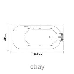 Wholesale Domestic Compact 1400mm x 700mm 6 Jet Chrome Flat Jet Single Ended Whi