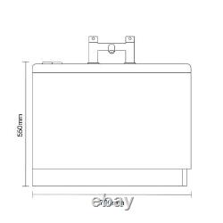 Wholesale Domestic Keyhole 1700mm x 700mm 6 Jet Matt Black V-Tec Single Ended Wh