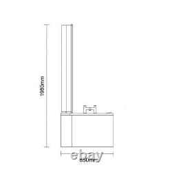 Wholesale Domestic Plage 1700mm 6 Jet Matt Black V-Tec Left Hand P Shaped Whirlp