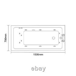 Wholesale Domestic Slim Edge 1500mm x 700mm 12 Jet Chrome Flat Jet Single Ended