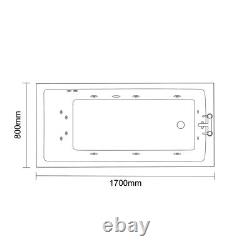 Wholesale Domestic Slim Edge 1700mm x 800mm 12 Jet Chrome Flat Jet Single Ended