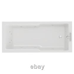 Wholesale Domestic Square 1700mm x 750mm 12 Jet Chrome Flat Jet Single Ended Whi