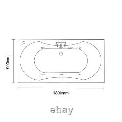 Wholesale Domestic Strata Duo XL 1800mm x 900mm 6 Jet Matt Black V-Tec Double En