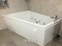 XD19 1700mm Whirlpool 8 Jet Spa Corner 1300mm Double Ended Offset Shower Bath LH