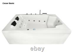XXL Luxury Whirlpool Bathtub Left LED Double Bath 190 X 120 CM Made IN Germany