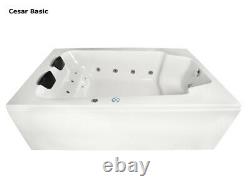 XXL Luxury Whirlpool Bathtub Left LED Double Bath 190 X 120 CM Made IN Germany