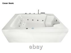 XXL Luxury Whirlpool Bathtub Left LED Double Bath 190 X 120 CM Made IN Germany