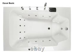 XXL Luxury Whirlpool Bathtub Left LED Double Bath 190 X 120 CM Made IN Germany