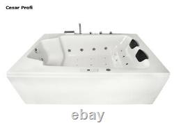 XXL Luxury Whirlpool Bathtub Right LED Double Bath 190x120 CM Made IN Germany